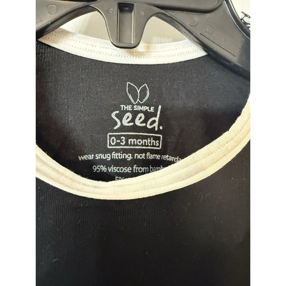 LOT OF 2 The Simple Seed Short Sleeve Romper 0-3 Month~Bamboo Viscose Blend  D79 - Picture 2 of 8